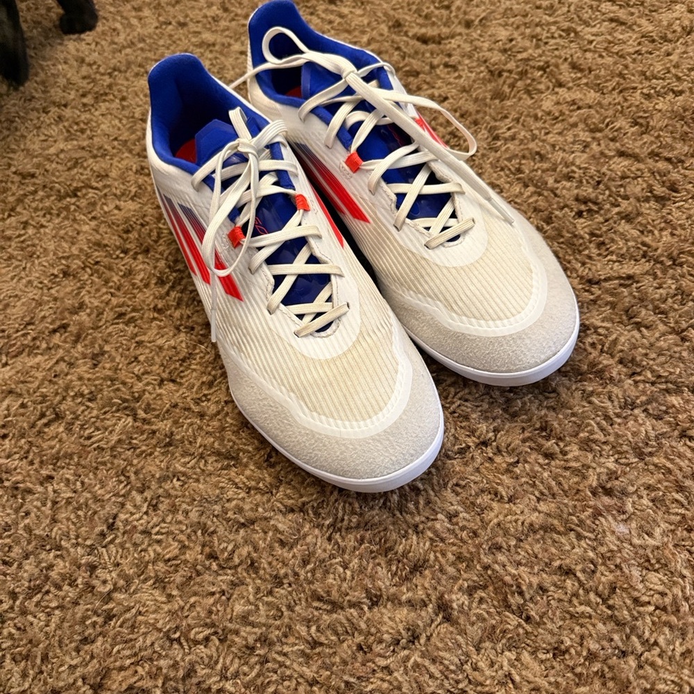 Adidas White and Red Sports Sneakers